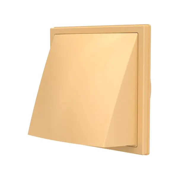 - Grila ventilatie Ø100mm patrata cu clapeta antiretur, exterior 150x150, ASA plastic Beige