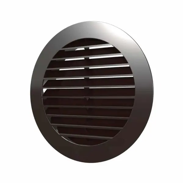 - Grila ventilatie rotunda Ø100mm, exterior Ø130mm, ASA plastic Brown