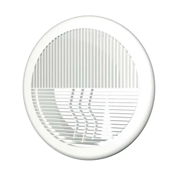 - Grila ventilatie rotunda design Ø125mm, exterior Ø165mm, plastic Alb