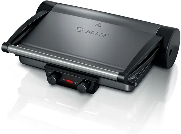 Grill Bosch - TCG4215, 2000W, antiaderent, nervurat/plat, argintiu