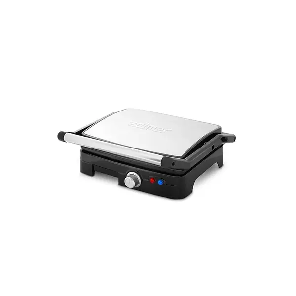 Grill electric Zelmer ZPR2000, 2200 W, Otel inoxidabil, Argintiu