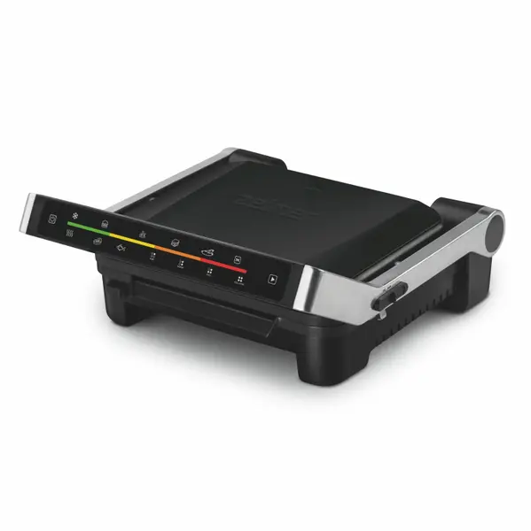 Grill electric Zelmer ZPR2600, 2000W, 6 niveluri, control electronic, programe automate, carcasa inox, dezghetare, tava pentru grasimi, Negru