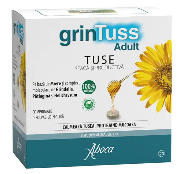 GrinTuss Adult, 20 comprimate, Aboca