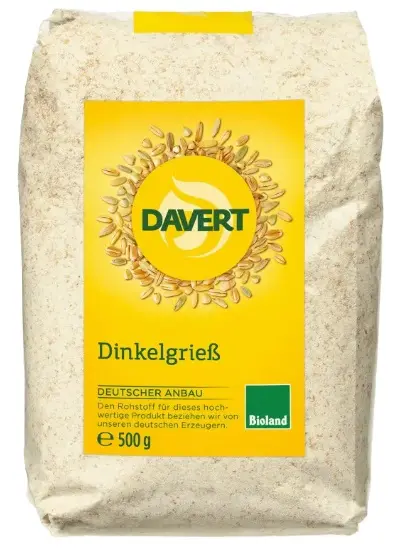 Griș de speltă organic, 500 g, Davert