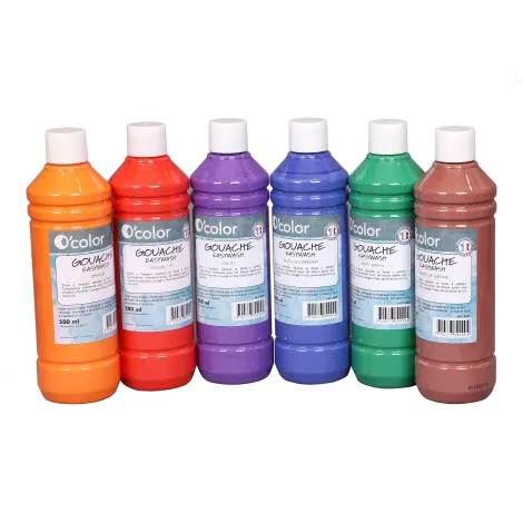 Guasa lavabila 6 x 500 ml culori complementare
