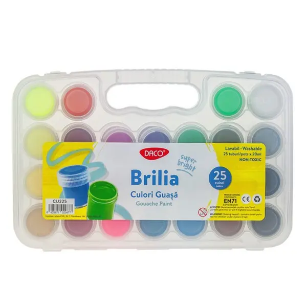 Guase 25culori, 20ml, Brilia Daco
