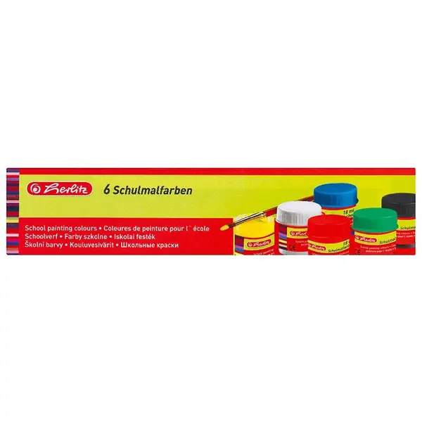 Guase 6 culori, 20ml, Herlitz