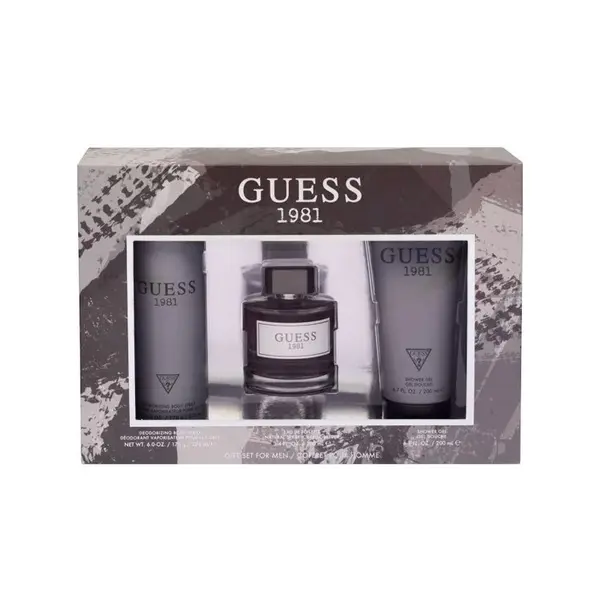 Guess 1981 Set cadou pentru bărbați Volum EDT 100 ml + 200 ml gel de duș + 226 ml spray deodorant
