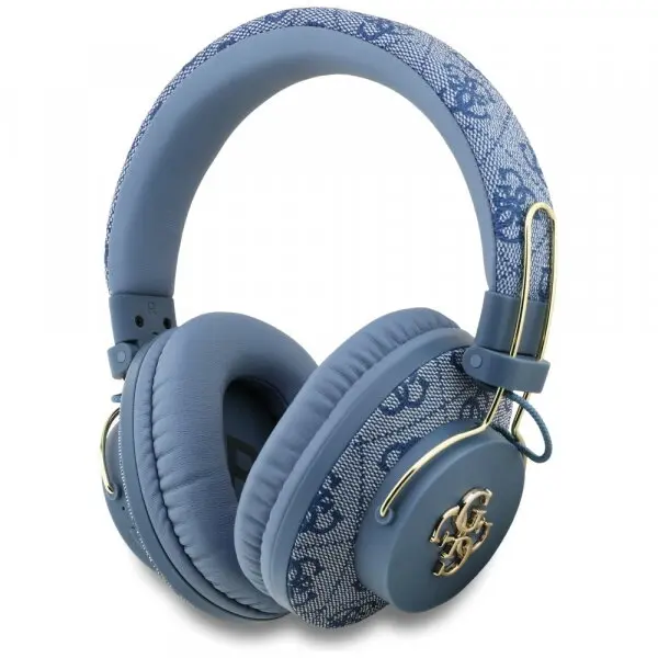 Guess Casti Stereo Wireless Guess 4G Metal Logo, Bluetooth, A2DP, Albastru