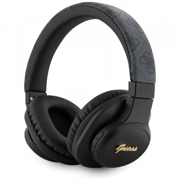 Guess Casti Stereo Wireless Guess 4G Tone on Tone Script Logo, Bluetooth, A2DP, Negru