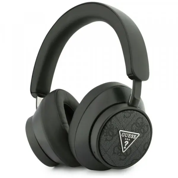 Guess Casti wireless Guess 4G Triangle Logo, over the ear, Bluetooth 5.4, timp incarcare 2h, autonomie totala 45h, 200mAh, Negru