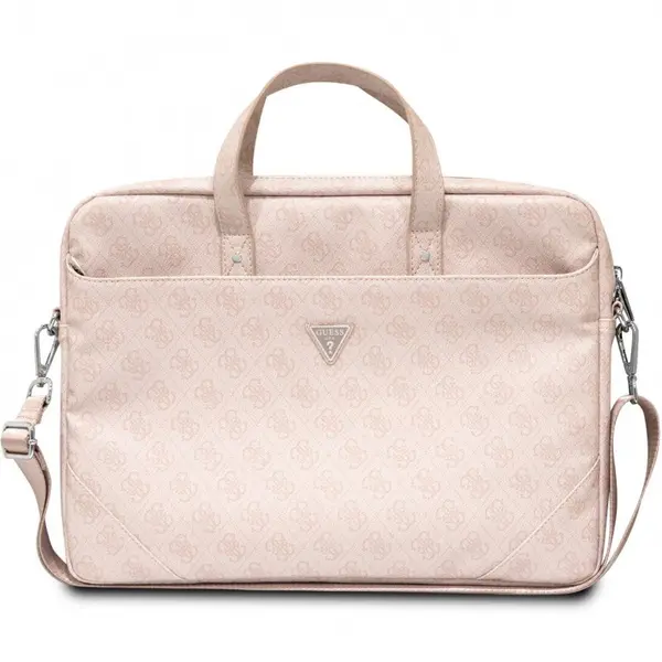 Guess Geanta pentru laptop Guess, 4G, Triangle Logo 15/16 inch, Roz GUCB15P4TP (Blister UE)