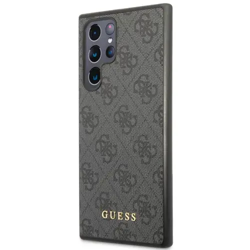 Guess Husa 4G Metal Gold Logo Samsung Galaxy S24 Ultra Negru