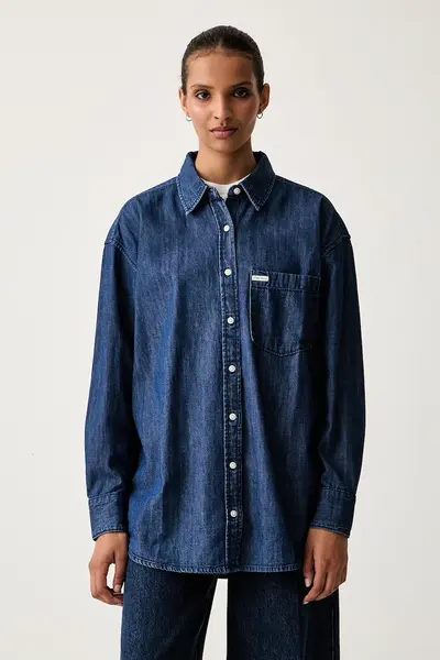 Guess Jeans cămașă de damă din bumbac