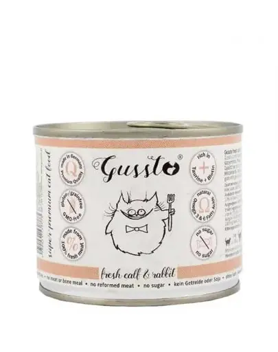 GUSSTO Cat Fresh Calf & Rabbit hrana superpremium pisici 12x200 g iepure si vitel