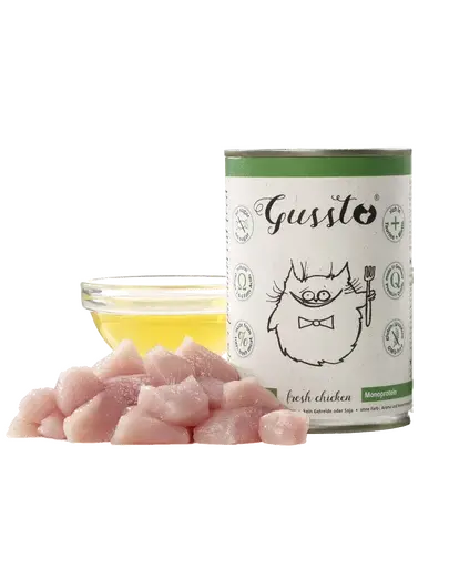 GUSSTO Cat Fresh Chicken conserve cu pui pentru pisici 6x400 g