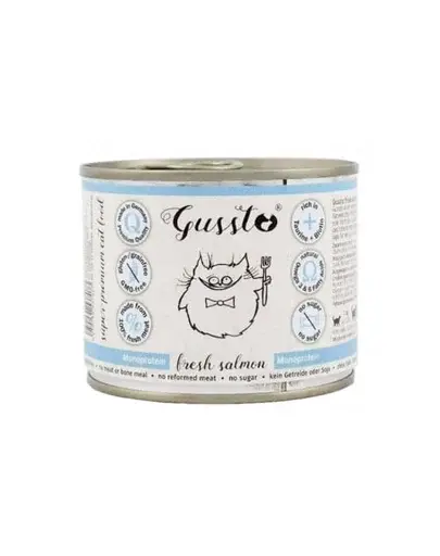 GUSSTO Cat Fresh Salmon hrana cu somon pentru pisici 12x200 g