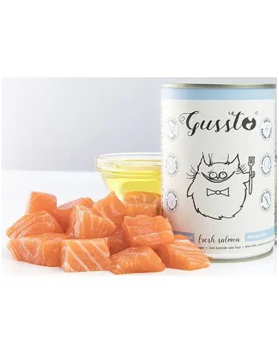 GUSSTO Cat Fresh Salmon hrana umeda pisici, somon 12x400 g