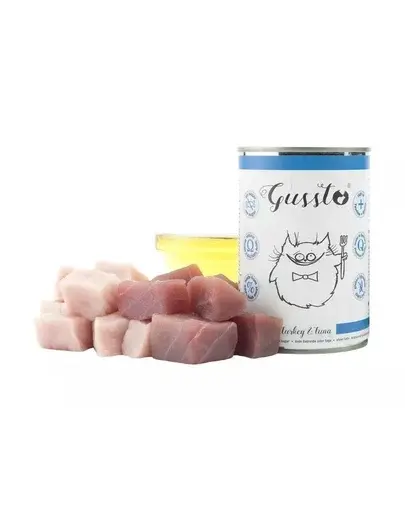 GUSSTO Cat Fresh Turkey&Tuna hrana cu ton si curcan, pisici 6x400 g