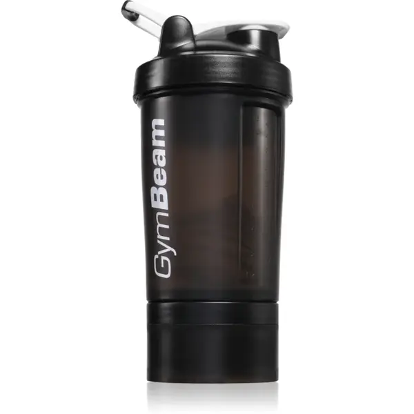 GymBeam Blend Bottle shaker pentru sport + rezervor culoare Black White 450 ml
