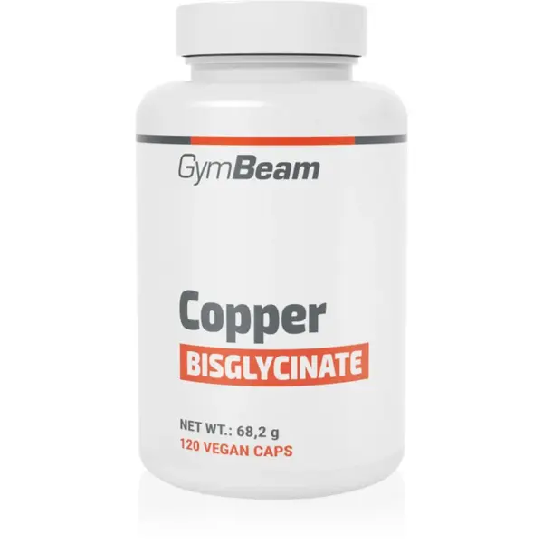 GymBeam Copper Bisglycinate capsule pentru funcționarea normală a sistemului imunitar și protecția celulelor împotriva stresului oxidativ 112 g