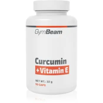 GymBeam Curcumin + Vitamin E capsule pentru susținerea protecției celulelor în fața stresului oxidativ