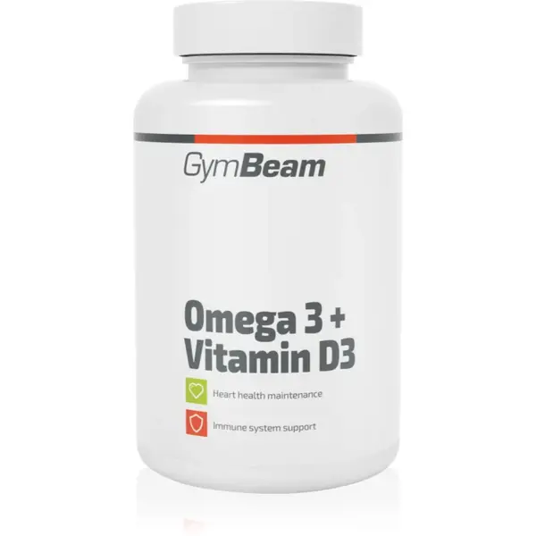 GymBeam Omega 3 + Vitamin D3 tablete cu acizi grași esențiali 126 g