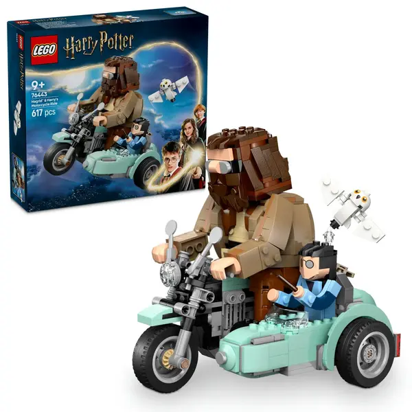 Hagrid si Harry pe motocicleta