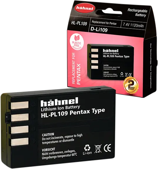 Hähnel Battery Pentax HL-PL109 / D-Li109, Acumulator, baterie dedicata camera foto DSLR mirrorless