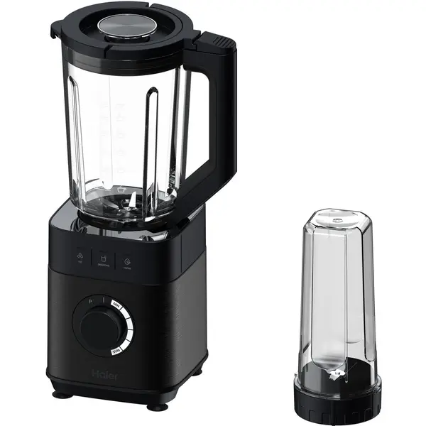 HAIER Blender Haier HBL5B2 011, 1200W, corp din metal, program automat de spart gheata si smoothie, Negru