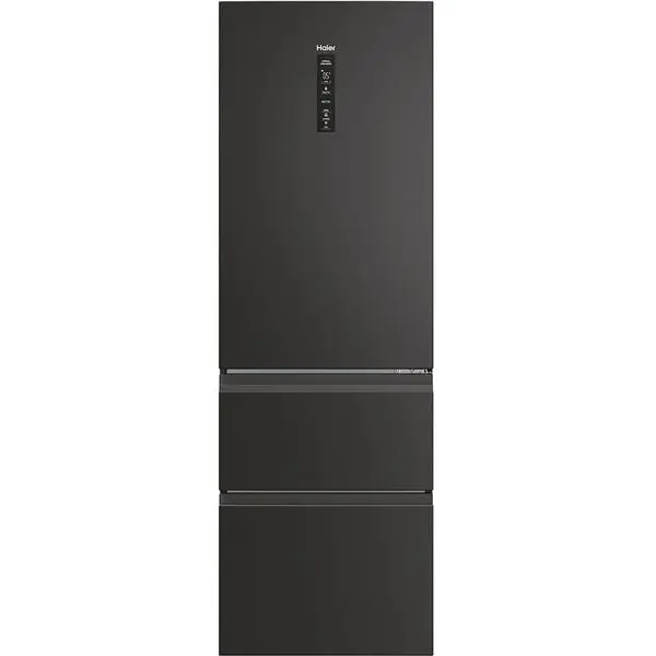 HAIER Combina Frigorifica HAIER HTW5618DNPT, Total No Frost, 360 l, H 185 cm, Clasa D, Wi-Fi, Negru
