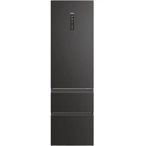 HAIER Combina frigorifica Haier HTW5620DNPT, 414 l, Total No Frost, Clasa D, WiFi, MyZone, Humidity Zone, SuperCooling, SuperFreezing, Holidays, H 205 cm, Negru