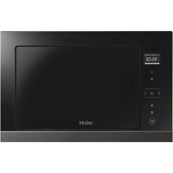 HAIER Cuptor microunde incorporabil Haier HOR38G5FT, 28 l, 900 W, 12 Programe, Grill, Touch control, Display TFT, Negru