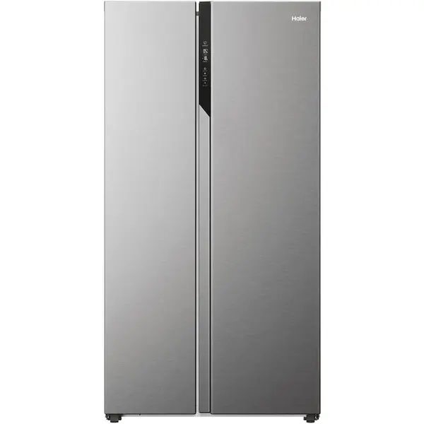 HAIER Frigier Side by side Haier HSR5918DNMP, 528 l, Total No Frost, Multi air flow, Clasa D, SuperCooling, SuperFreezing, Holidays, inaltime177 cm, Inox