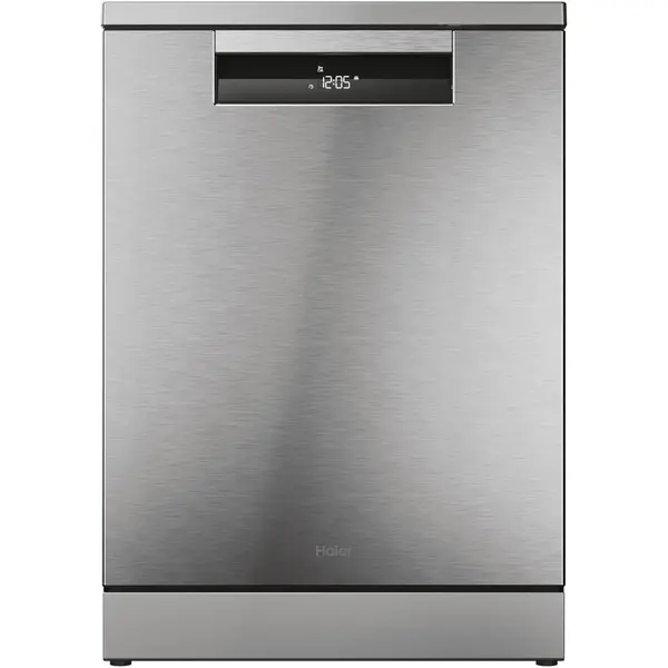 HAIER Masina de spalat vase Haier XF 6C2M1PX , 16 seturi, 10 programe, 3 cosuri, Clasa C, Motor Inverter, Wifi, Total water block, Automatic open door, Inox, 60 cm, Argintiu