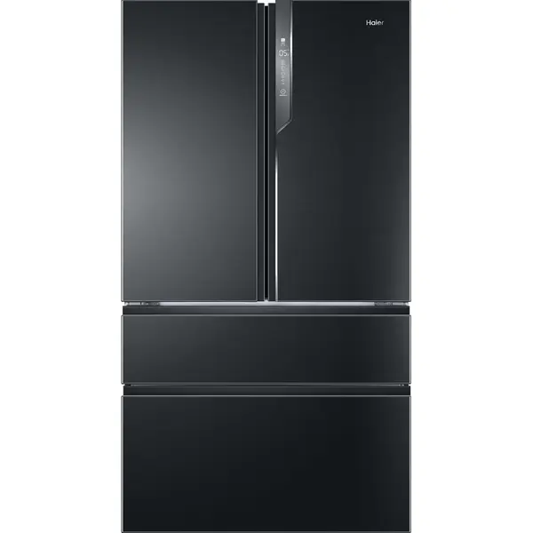 HAIER Side by Side Haier HB26FSNAAA, French Door, 750L, Clasa E, H 190 cm, Negru