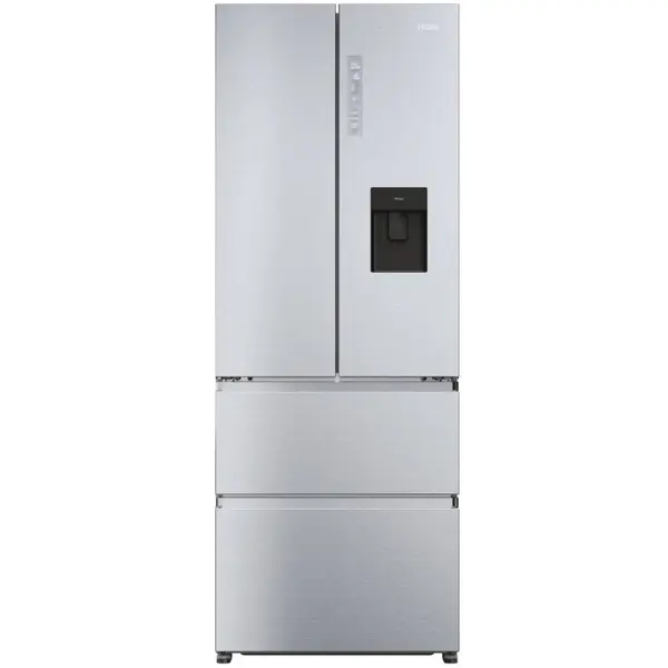 HAIER Side by Side Haier HFR5719EWMG, 444l, Total No Frost, Dozator apa, Display touch, My zone plus, Raft vinuri pliabil, Clasa E, H 190 cm, Gentle Silver