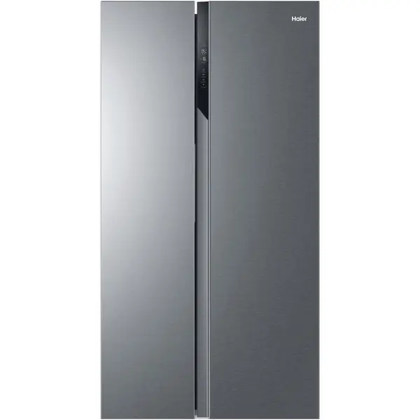 HAIER Side by Side Haier HSR3918ENPG, 528l, Total No Frost, Multi air flow, Motor Inverter, Display LED, Super Cooling, Super Freezing, Clasa E, H 177 cm, Argintiu