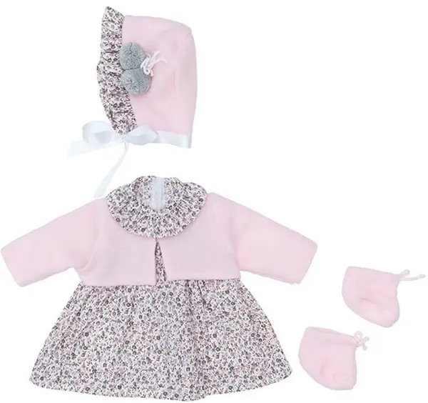 Haine pentru păpuși Asi Dolls - Lea, rochie, pălărie și șosete, 46 cm