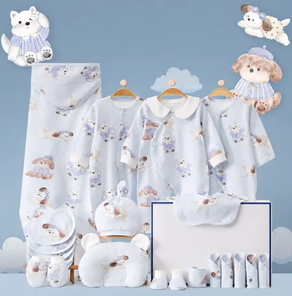 Hăinuțe Cadou Bebe Set Albastru 22 Piese Angel - 3-6 luni