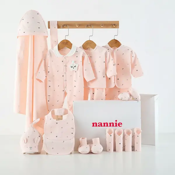 Hăinuțe Cadou Bebe Set Roz 18 Piese Little Baby - 3-6 luni