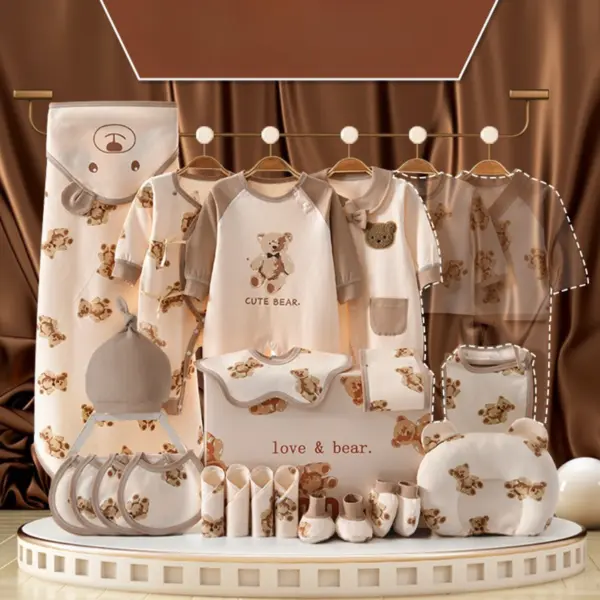 Hăinuțe Cadou Bebe Set Subtire 22 Piese Cute Bear - 0-3 luni
