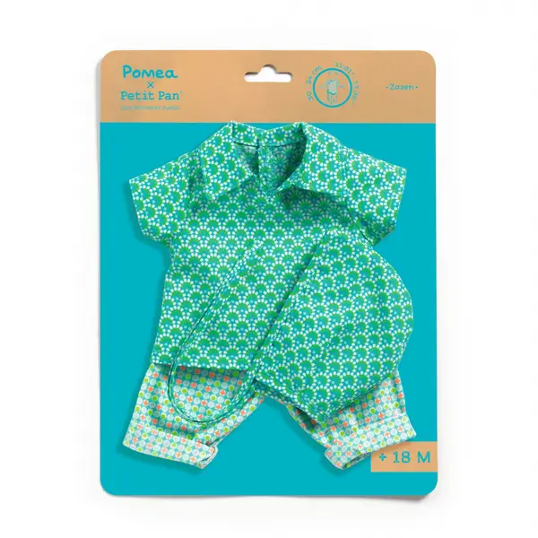 Hainute de schimb pentru papusi Zazen Petit Pan,3 piese,bumbac 100%