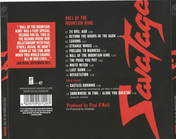 Hall Of The Mountain King | Savatage