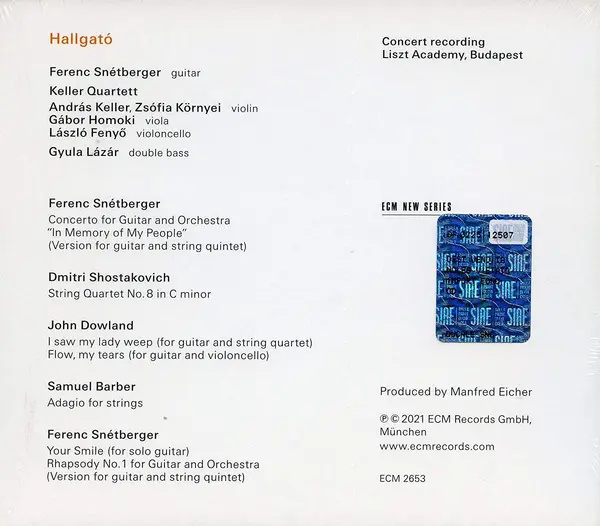 Hallgato | Ferenc Snetberger, Keller Quartett