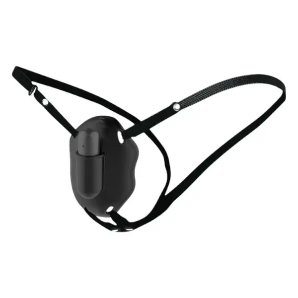 Ham cu vibrator PRETTY LOVE Carter, cu curele reglabile și vibrator bullet detașabil, 12 funcții de vibrație, negru