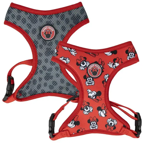 Ham pentru câini Cerda Disney: Mickey Mouse - Minnie Mouse (Roșu), mărimea XXS/XS