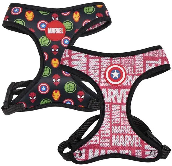 Ham pentru câini Cerda Marvel: Avengers - Logos (reversibil), mărimea XXS/XS