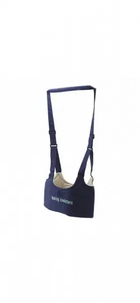 Ham pentru copii Novokids First Walking Assistant Bleumarin cu Maner confortabil, Intaritura, Material moale, Greutate admisa 15 kg, Lavabil