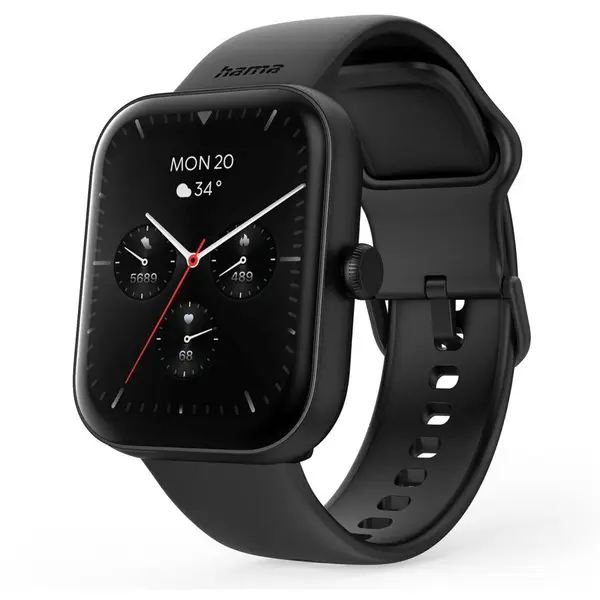 Hama Ceas inteligent Hama Fit 5000, 1.6 inch, Bluetooth, Negru